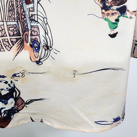 Misslook Blouse Womens Medium Western Button Peplum Equestrian Long Sleeve Flipp - Picture 10 of 11